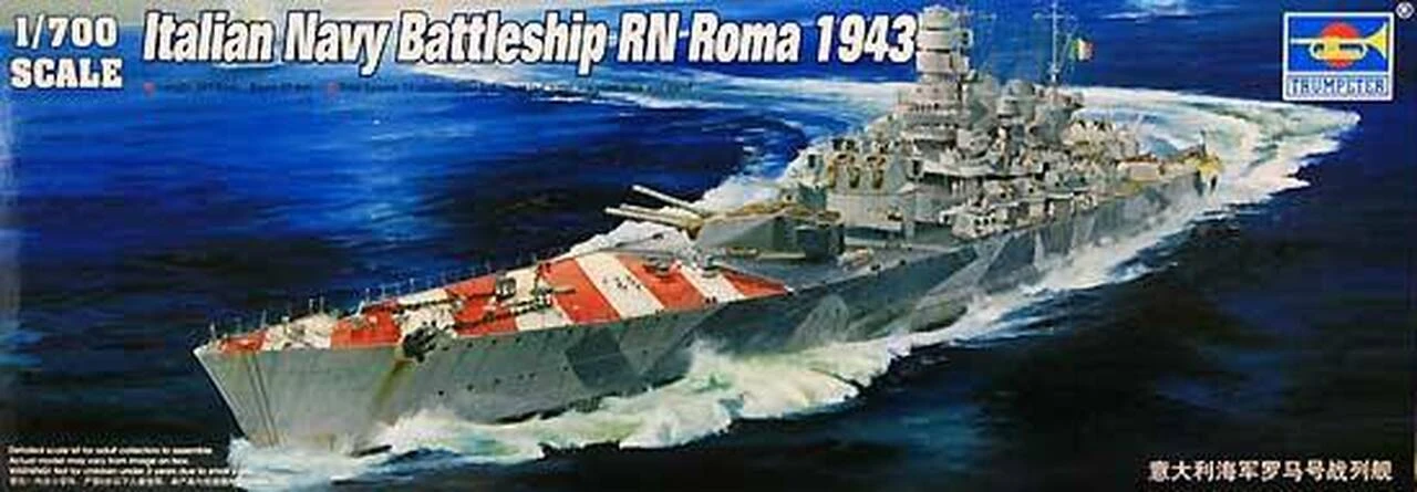 Italian Navy Battleship RN Roma 1943 1/700 Trumpeter