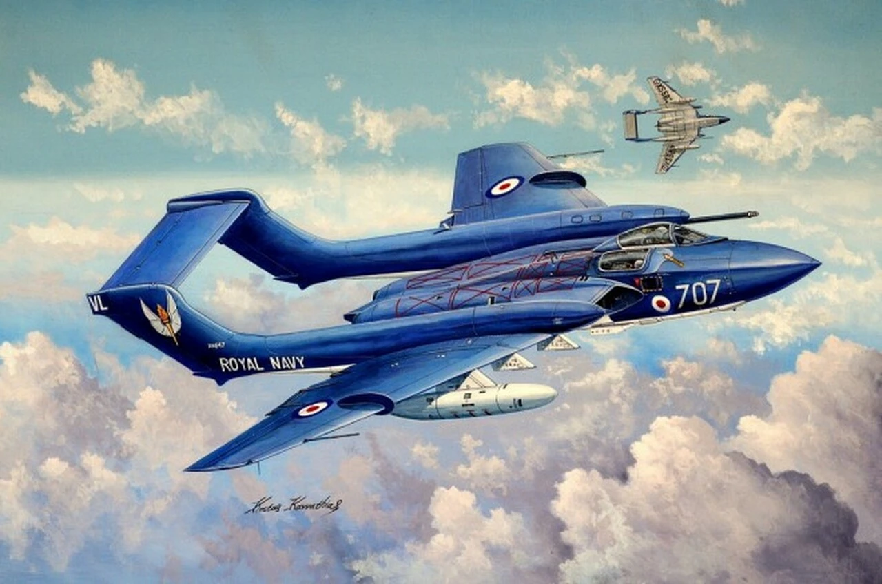DeHavilland DH.110 Sea Vixen FAW-2 British Fighter 1/48 Trumpeter
