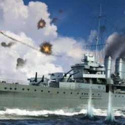 HMS Cornwall British Heavy Cruiser 1/700 Trumpeter