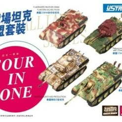 Flakpanzer 20mm Flak MG 151/21, Panther Ausf D, Jagdpanther G2, Flakpanzer Panther Coelian Tanks (4 Kits) 1/144 U-Star Hobby