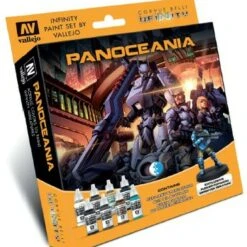Infinity Panoceania w/Fusilier Miniature Figure Paint Set (8 17mL Colors) Vallejo Paint