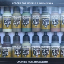 WWII Allied Forces Model Air Paint Set (16 Colors) Vallejo Paint
