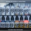 Metallics Model Air Paint Set (16 Colors) Vallejo Paint
