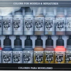 Metallics Model Air Paint Set (16 Colors) Vallejo Paint
