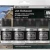 32ml Bottle Jet Engine Exhaust Metal Color Paint Set (4 Colors) Vallejo Paints