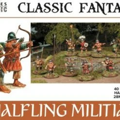 Classic Fantasy Halfling Milita w/Weapons (40) 28mm Wargames Atlantic