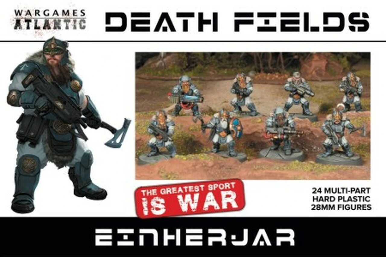 Death Fields Einherjar w/Weapons (24) 28mm Wargames Atlantic