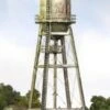 Built-N-Ready Rustic Water Tower LED Lighted N Scale Woodland Scenics