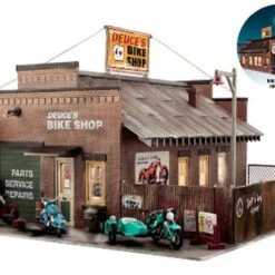 Built-N-Ready Deuce's Cycle Shop O Scale Woodland Scenics