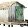 Built-N-Ready Wood Shack O Scale Woodland Scenics