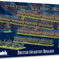 Black Powder Epic Battles: Waterloo British Infantry Brigade (300 figs, 3 mtd, 3 guns w/12 figs) 15mm Warlord Games