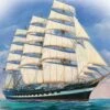 Russian Krusenshtern 4-Masted Sailing Ship 1/200 Zvezda