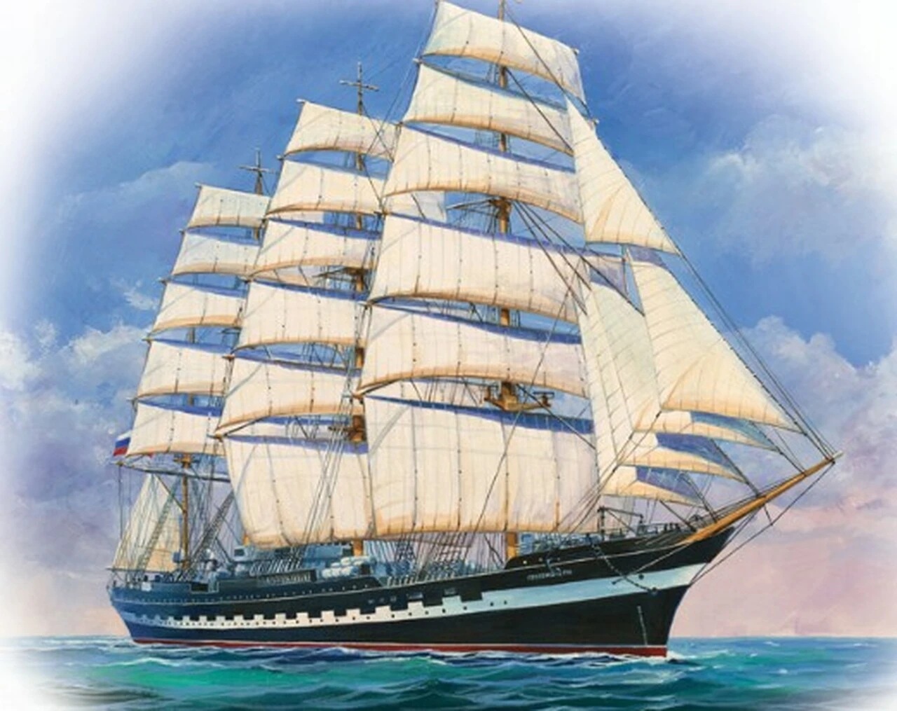 Russian Krusenshtern 4-Masted Sailing Ship 1/200 Zvezda
